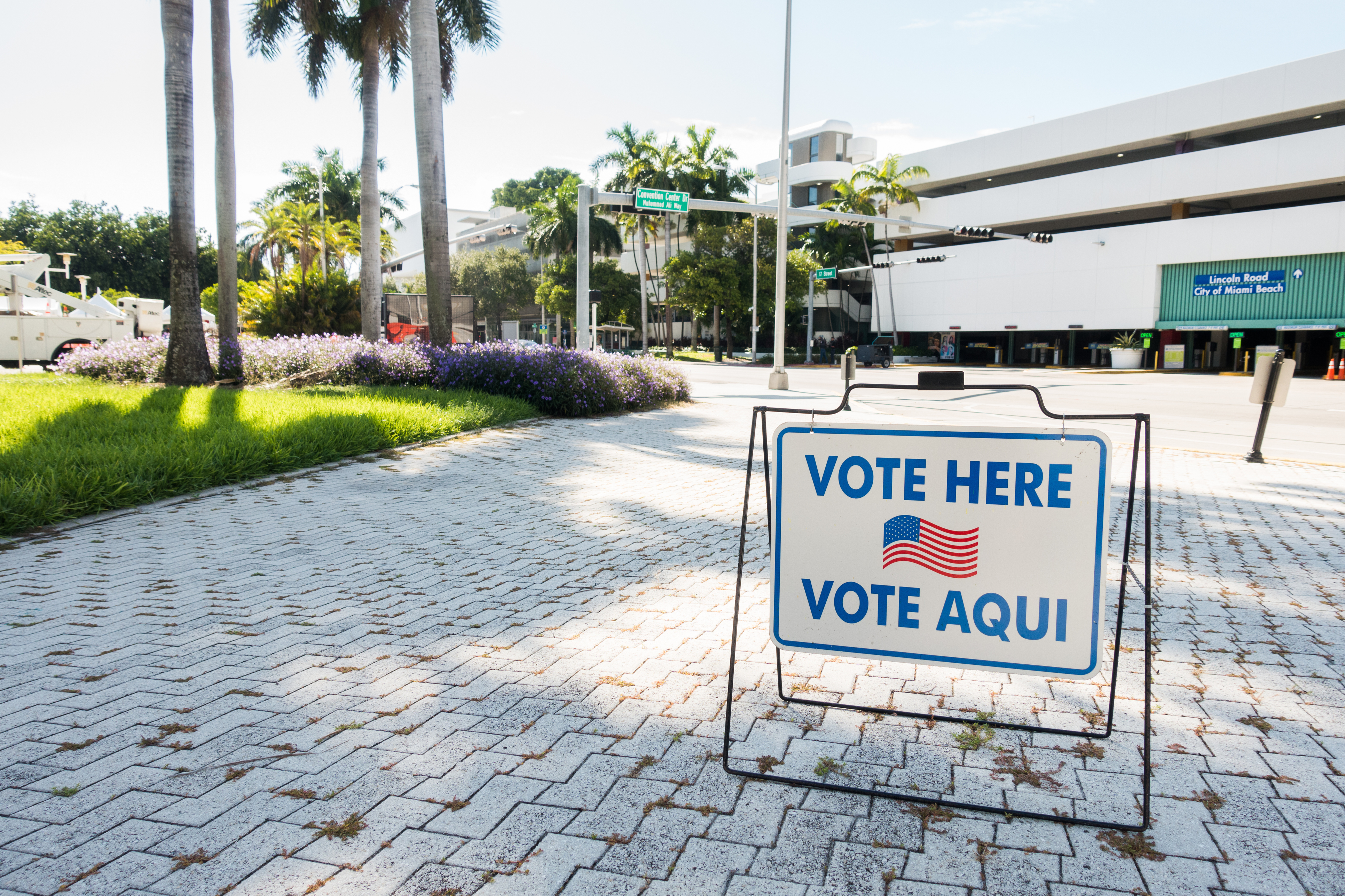Polling place in Miami, FL